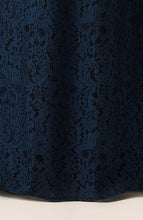 Load image into Gallery viewer, 2020 New Navy Blue Mermaid Evening Gowns with Flower Pattern