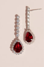 Load image into Gallery viewer, Gemstone Pear Drop Earrings