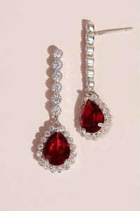 Gemstone Pear Drop Earrings