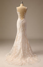 Load image into Gallery viewer, Ivory Backless Mermaid Wedding Dresses High Quality Lace Applique