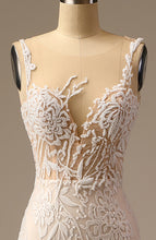 Load image into Gallery viewer, Ivory Backless Mermaid Wedding Dresses High Quality Lace Applique