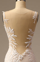 Load image into Gallery viewer, Ivory Backless Mermaid Wedding Dresses High Quality Lace Applique