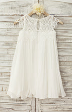 Load image into Gallery viewer, Western robe fillette Long White Lace Flower Girl Dresses for Wedding